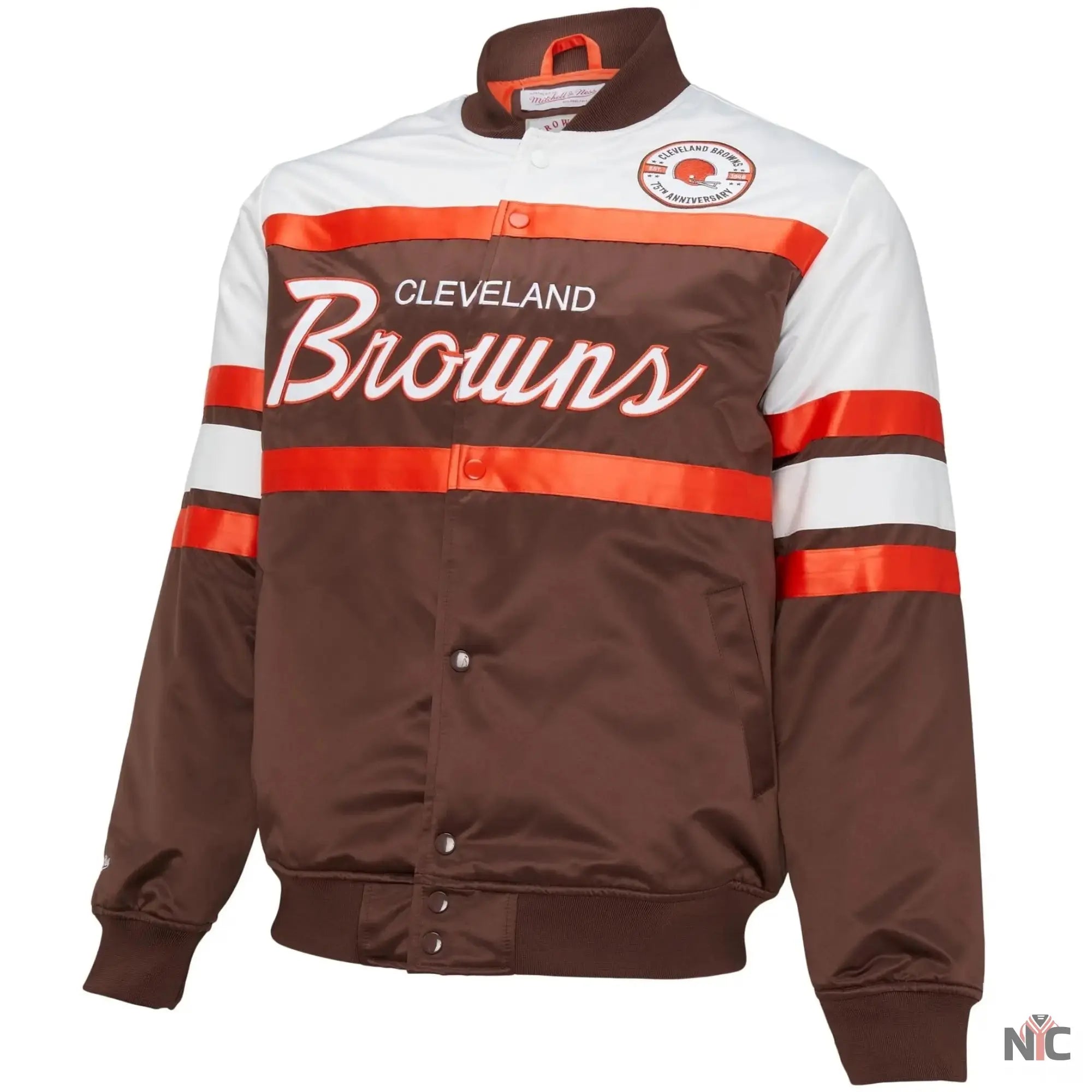 Cleveland Browns Team Players Satin Varsity Jacket NYC Jackets