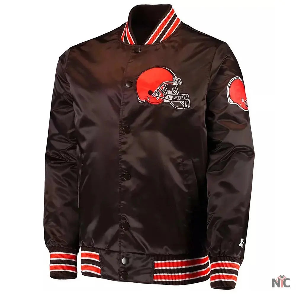 Cleveland Browns The Diamond Retro Satin Jacket NYC Jackets
