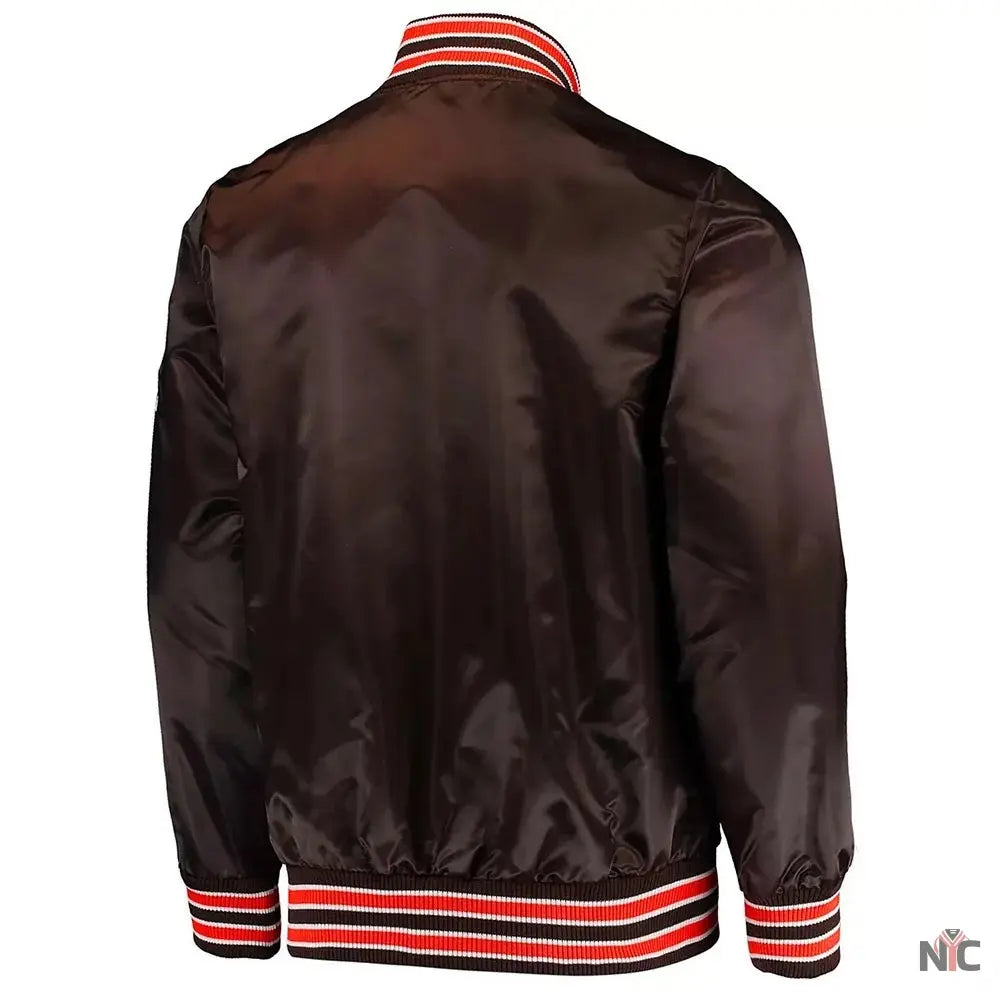 Cleveland Browns The Diamond Retro Satin Jacket NYC Jackets