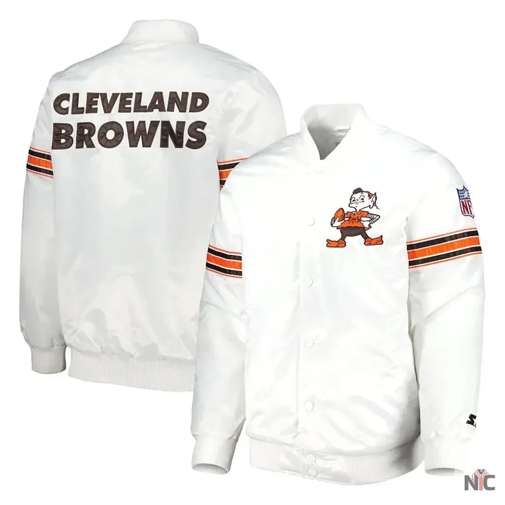 Cleveland Browns The Power Forward Satin Jacket NYC Jackets