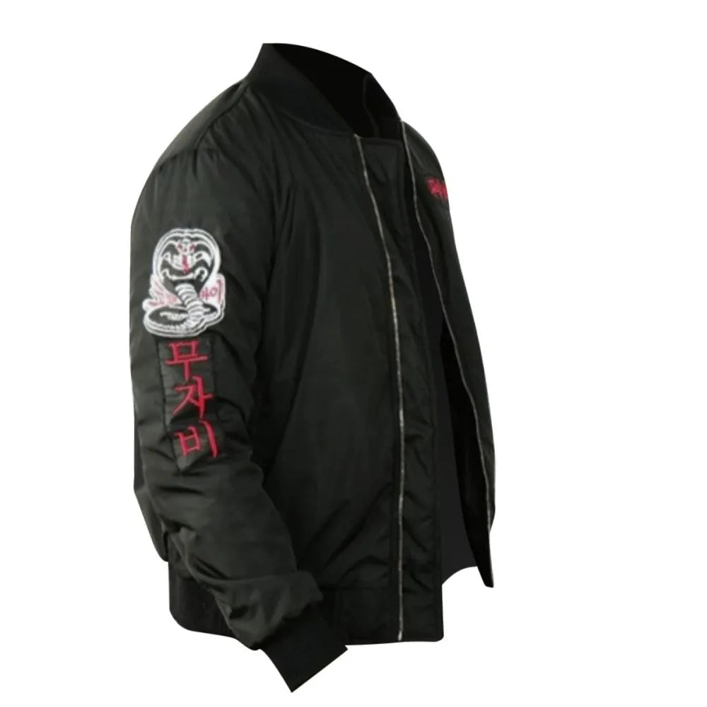 Cobra Kai John Kreese Black Bomber Jacket NYC Jackets