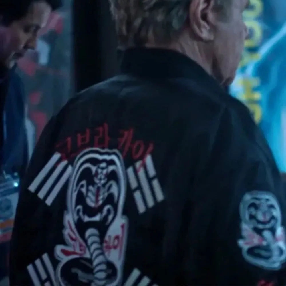 Cobra Kai John Kreese Black Bomber Jacket NYC Jackets