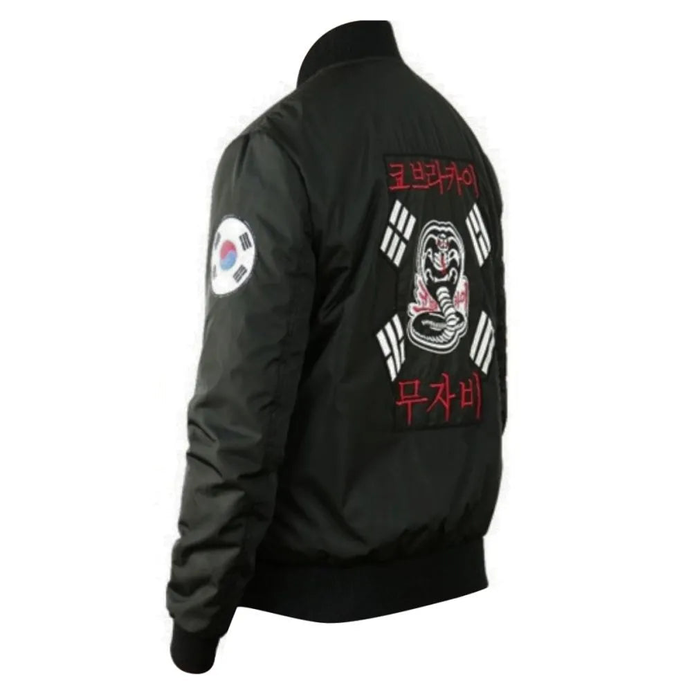 Cobra Kai John Kreese Black Bomber Jacket NYC Jackets