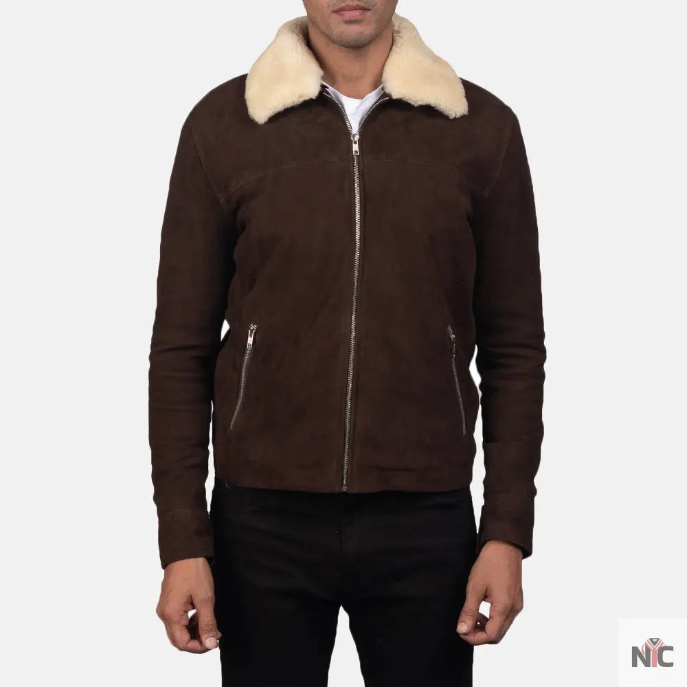 Coffner Brown Shearling Fur Jacket NYC Jackets