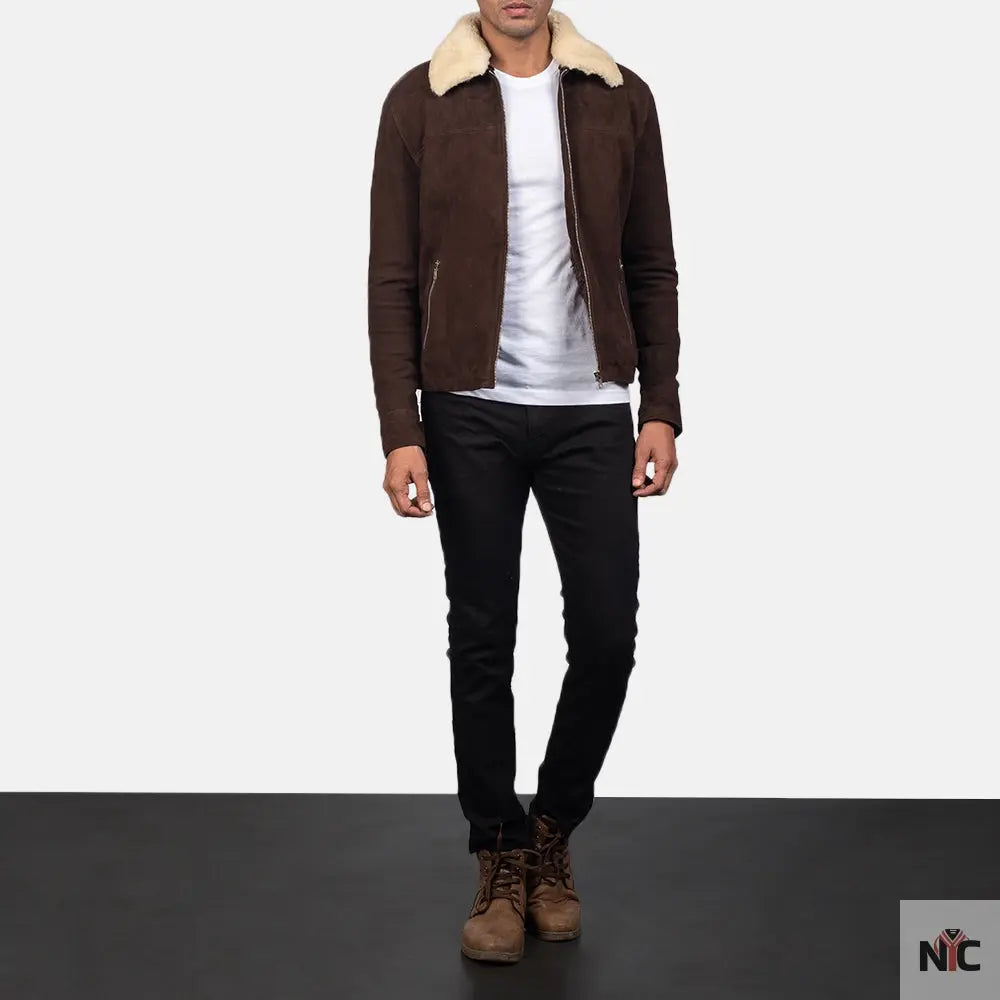 Coffner Brown Shearling Fur Jacket NYC Jackets