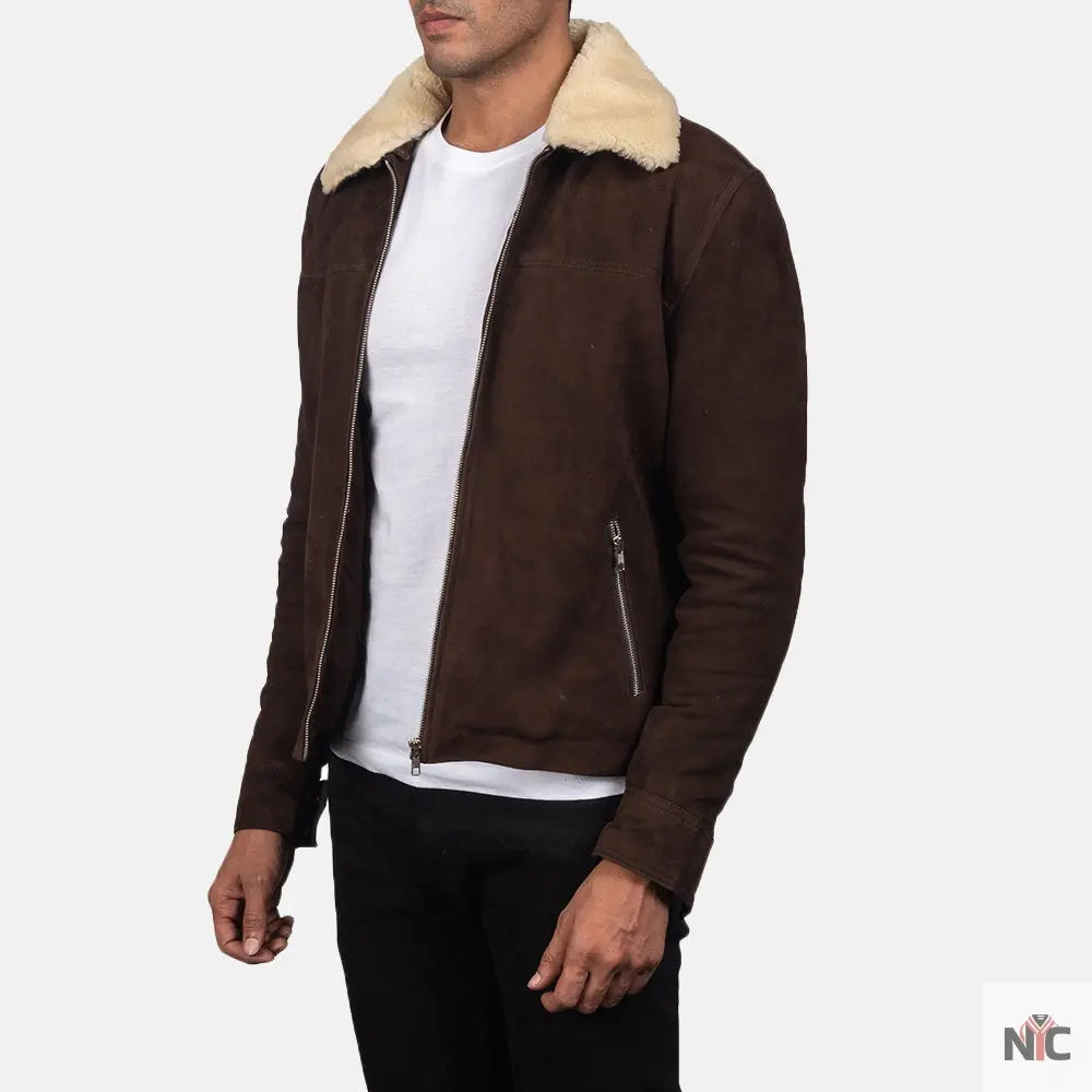 Coffner Brown Shearling Fur Jacket NYC Jackets