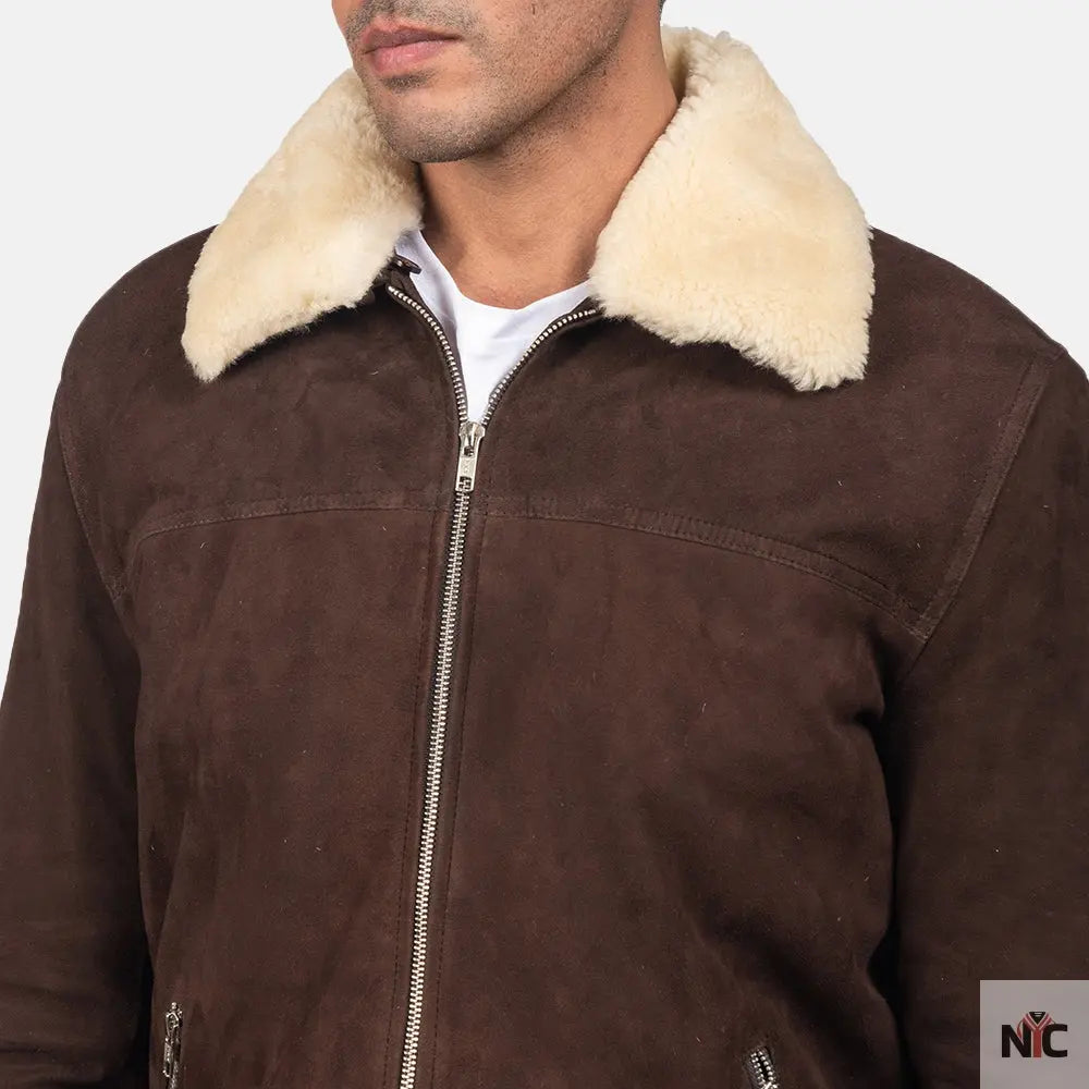 Coffner Brown Shearling Fur Jacket NYC Jackets
