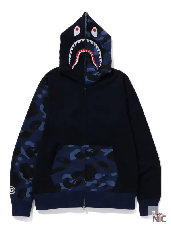 Color Camo Shark Full Zip Hoodie NYC Jackets