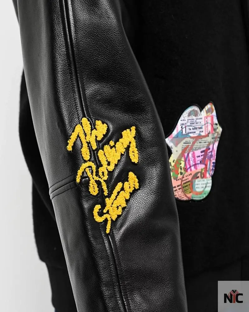 Cookies x The Rolling Stones Letterman Black Varsity Jacket NYC Jackets