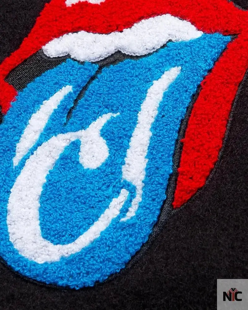 Cookies x The Rolling Stones Letterman Black Varsity Jacket NYC Jackets
