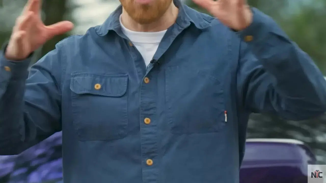Cot­ton Can­vas Shirt Jack­et Worn by Top Gear Pre­sen­ter Jack Rix in First Dri­ve NYC Jackets