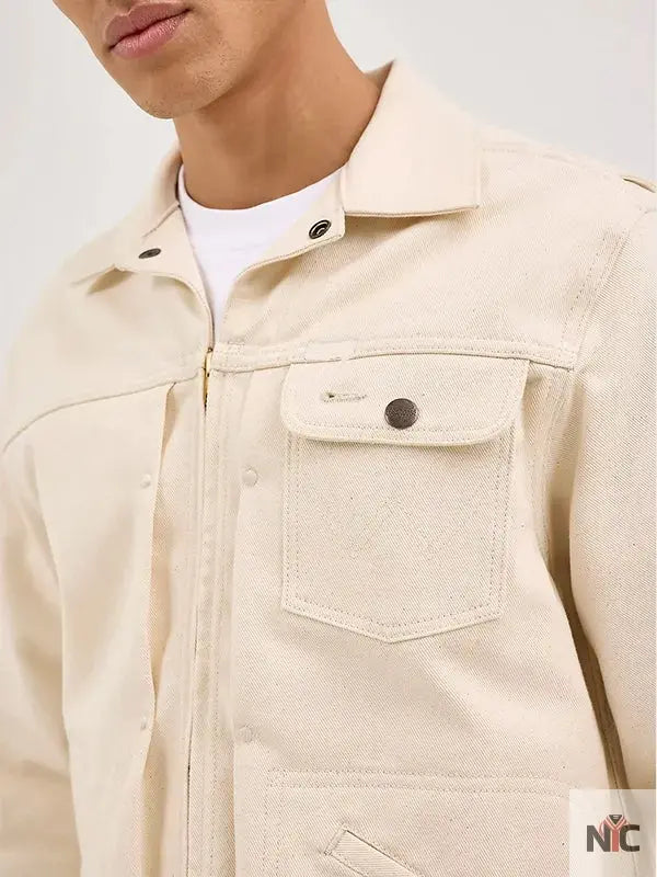 Cowboy 2025 Unisex Cream Denim Jacket NYC Jackets