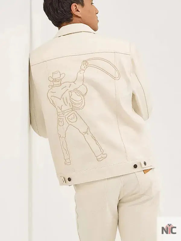 Cowboy 2025 Unisex Cream Denim Jacket NYC Jackets