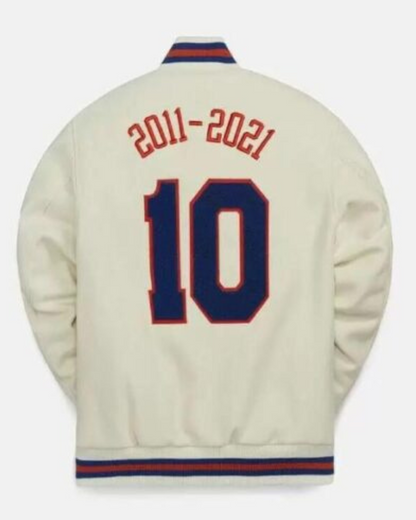 Cream Vintage NBA New York Knicks Varsity Jacket