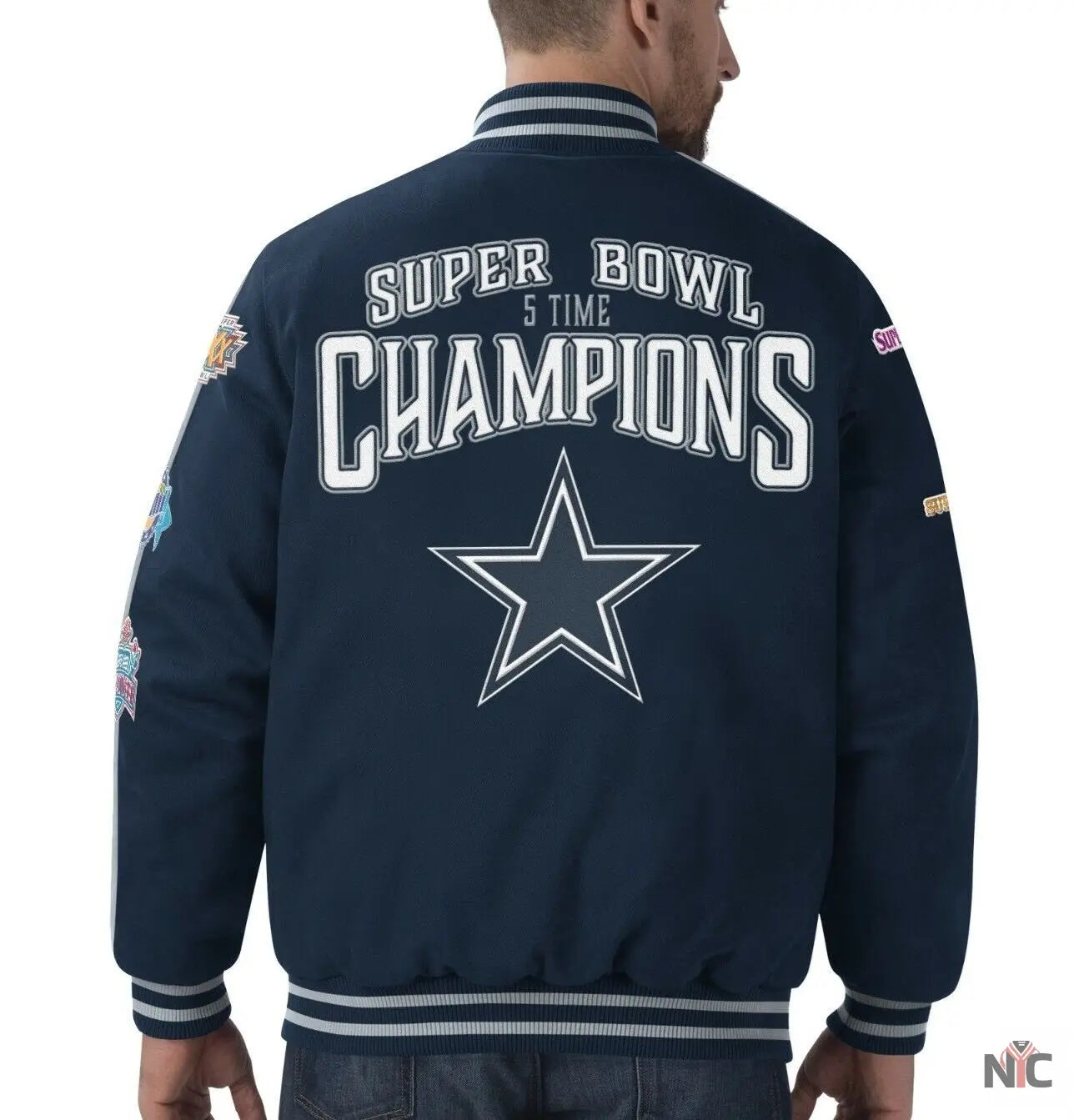 Dallas Cowboys 5 Time Super Bowl Champion Jacket NYC Jackets
