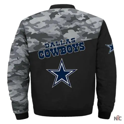 Dallas Cowboys Black Bomber Jacket NYC Jackets