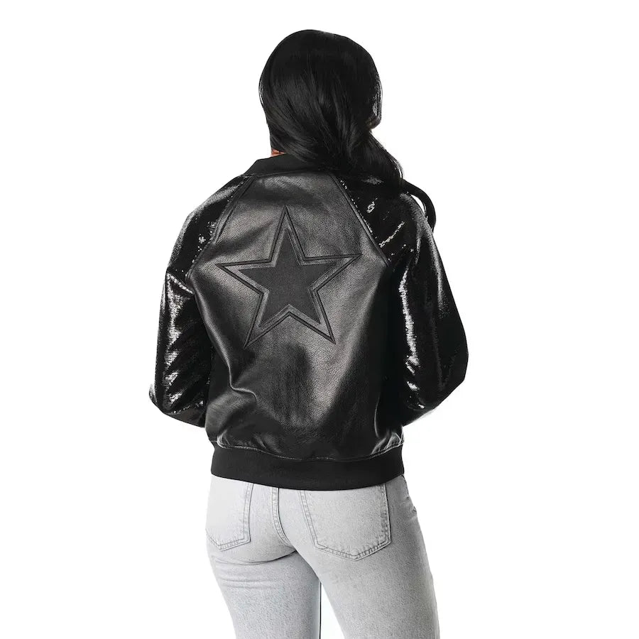 Dallas Cowboys Black Sequin Jacket NYC Jackets