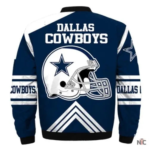 Dallas Cowboys Blue Bomber Jacket NYC Jackets