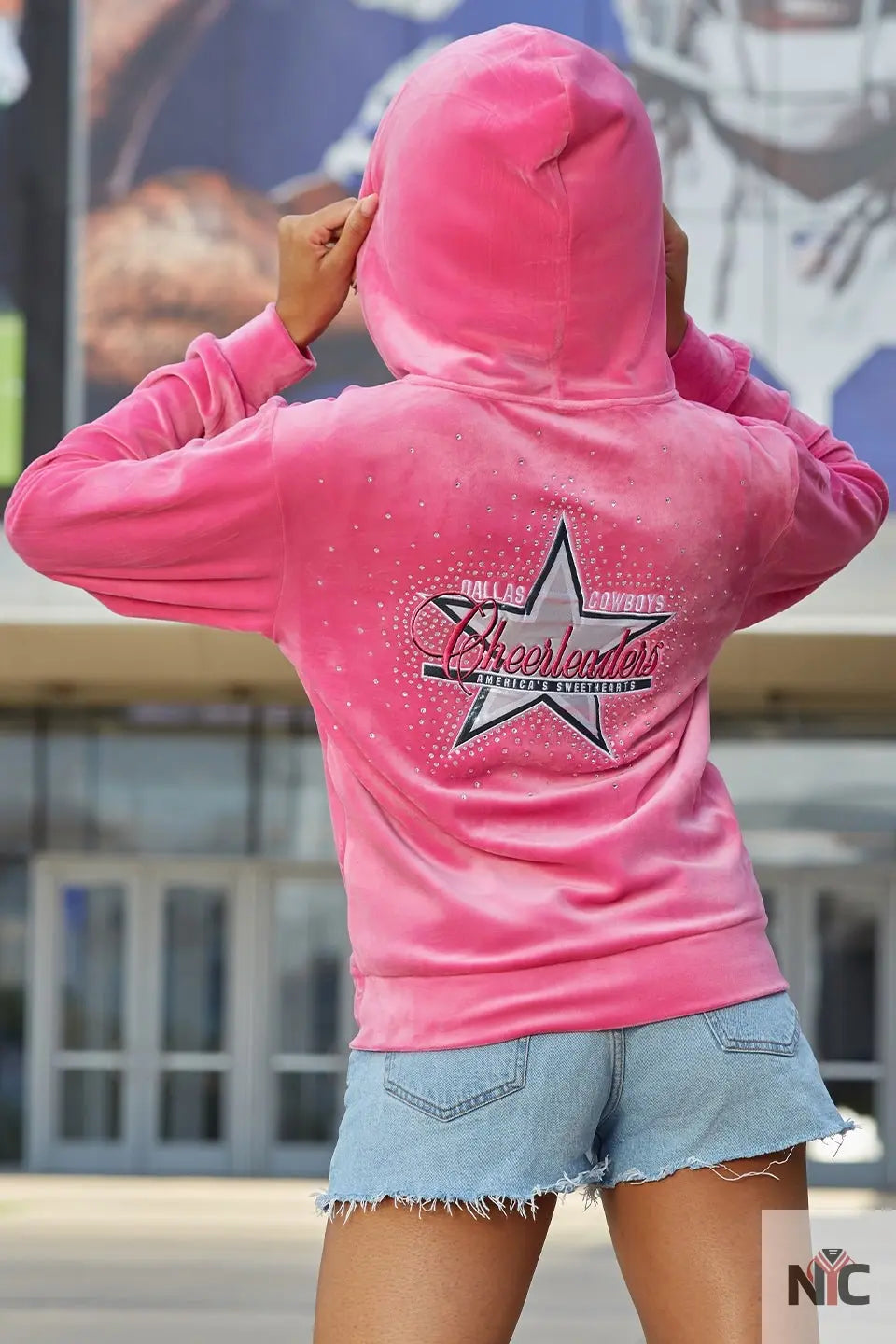 Dallas Cowboys Cheerleader Pink Hoodie NYC Jackets