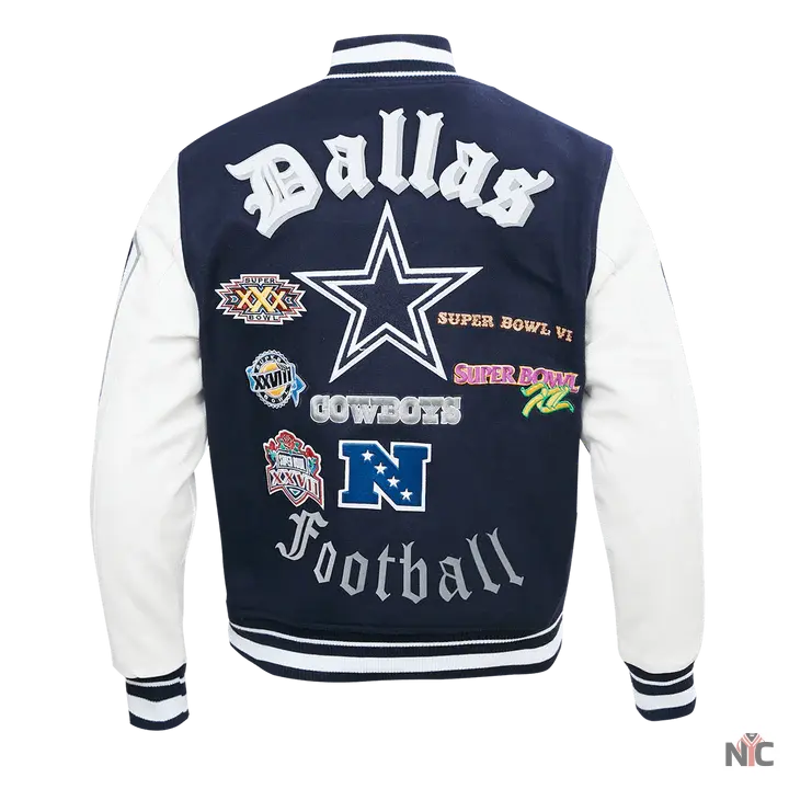 Dallas Cowboys Old English Varsity Jacket NYC Jackets