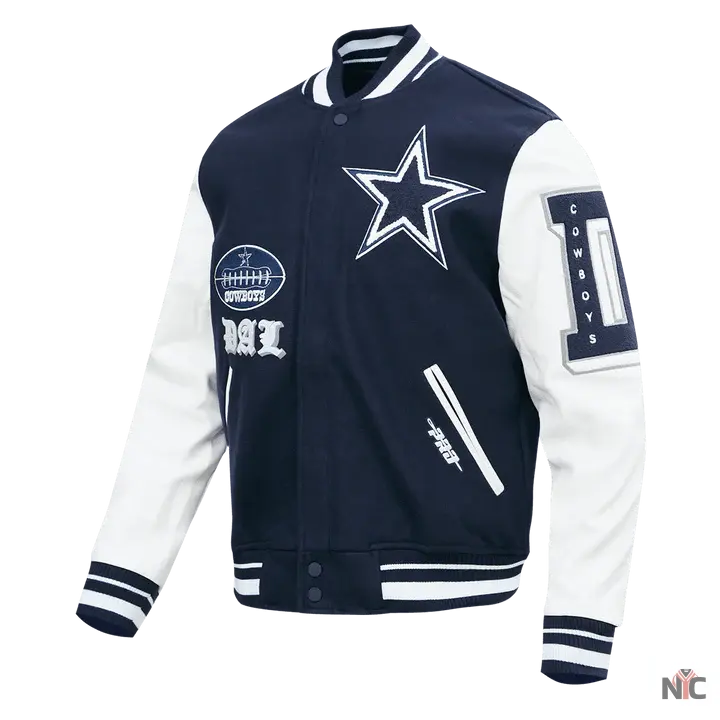Dallas Cowboys Old English Varsity Jacket NYC Jackets