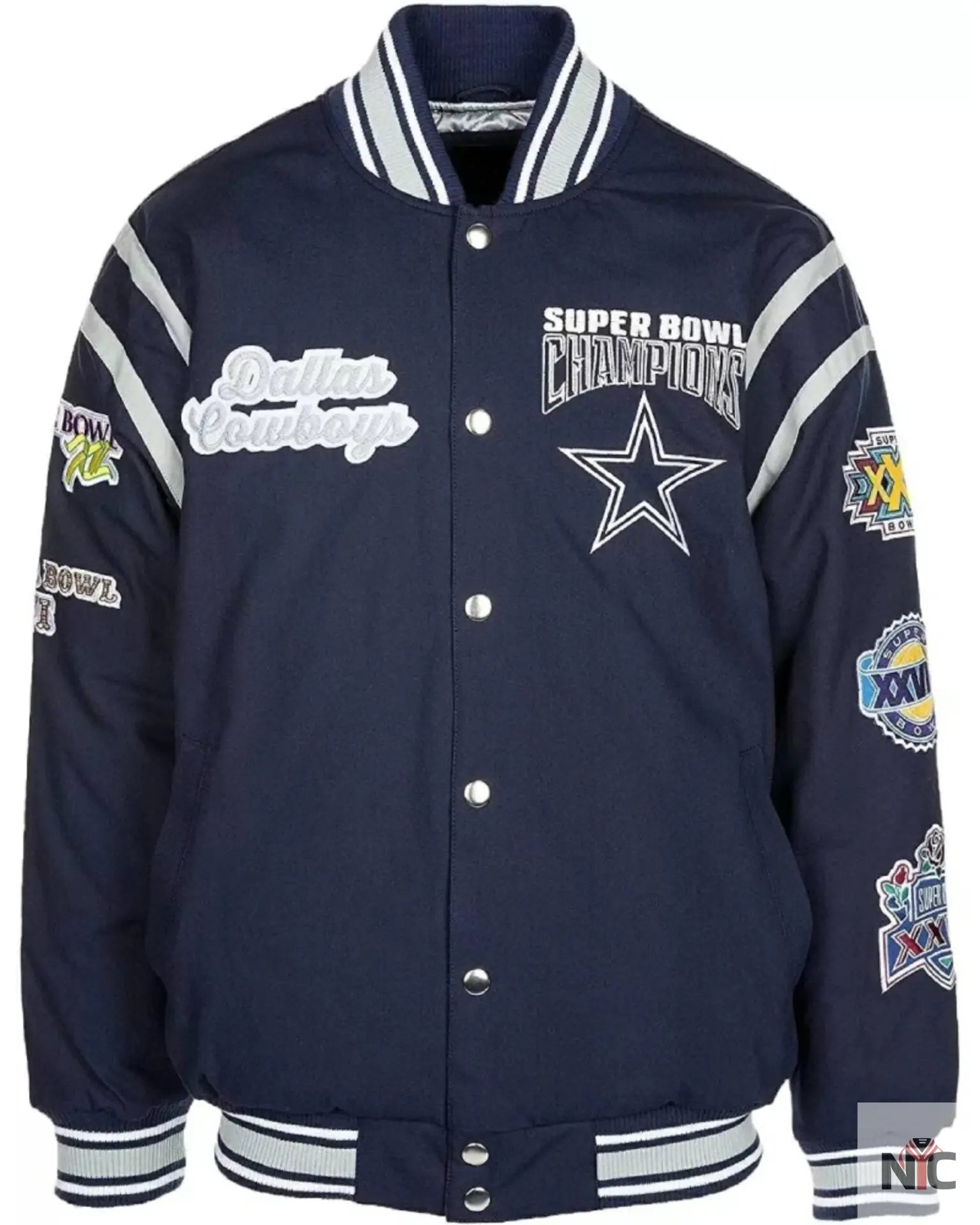 Dallas Cowboys Super Bowl 5X Champions Jacket NYC Jackets