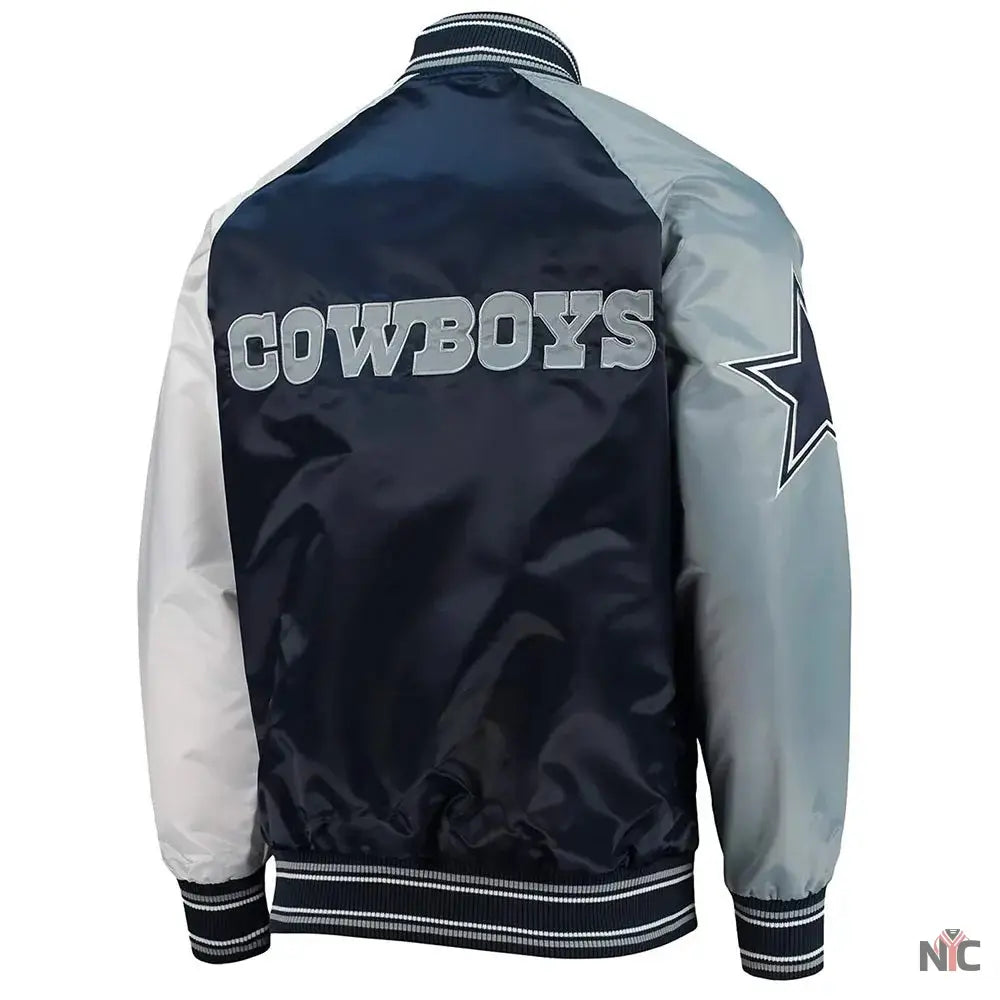 Dallas Cowboys The Reliever Varsity Satin Jacket NYC Jackets