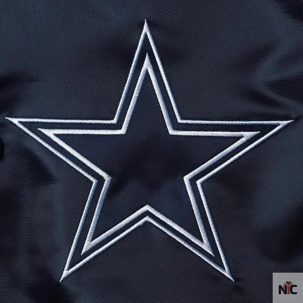 Dallas Cowboys The Reliever Varsity Satin Jacket NYC Jackets