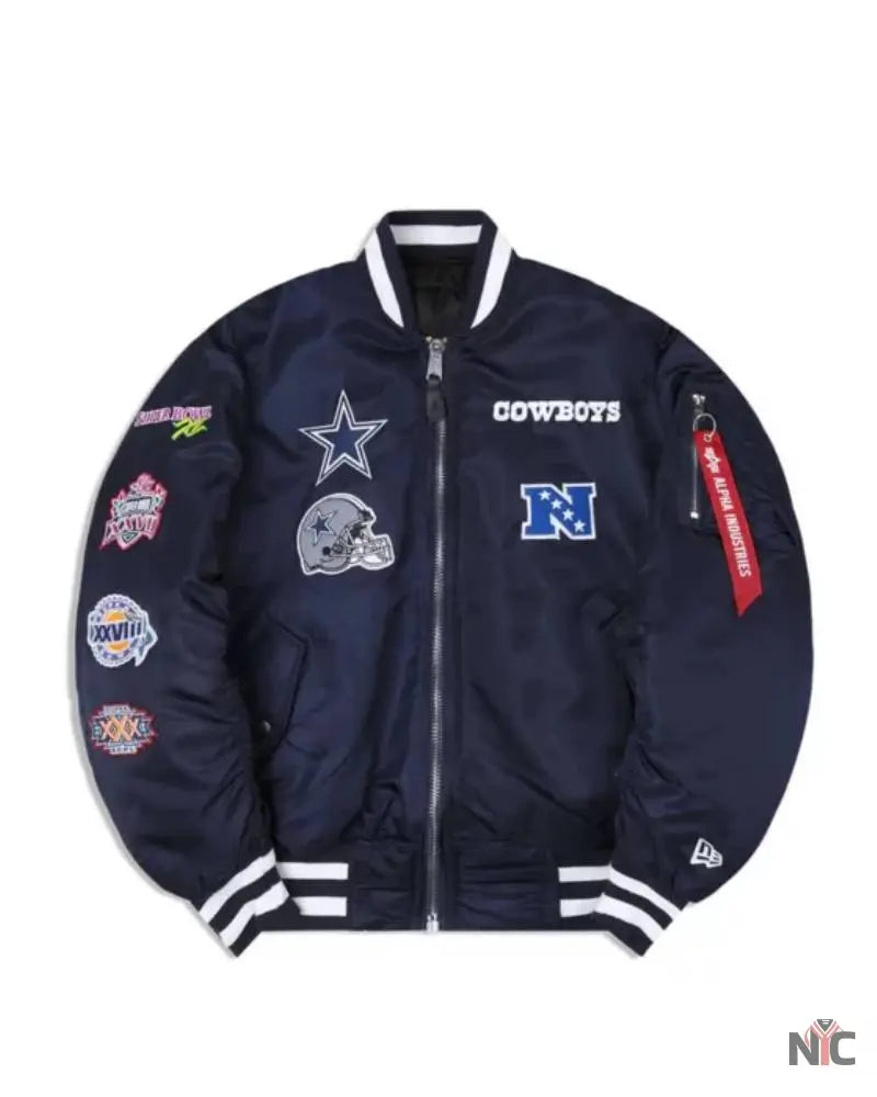 Dallas Cowboys X Alpha X New Era MA-1 Bomber Jacket NYC Jackets