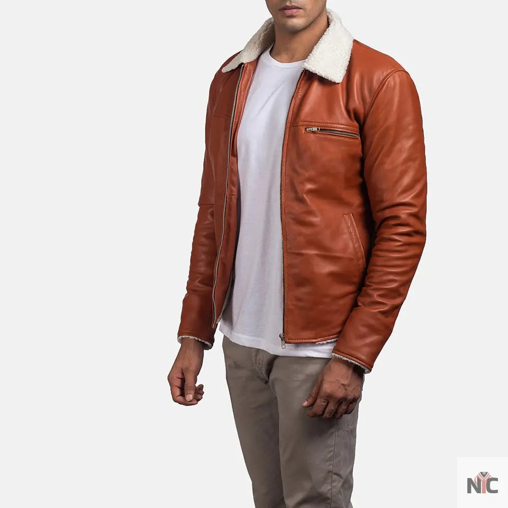 Dan Frost Tan Shearling Jacket NYC Jackets