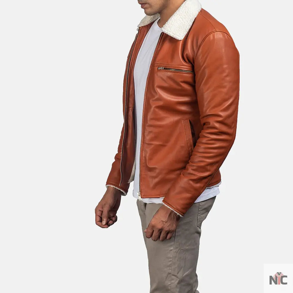 Dan Frost Tan Shearling Jacket NYC Jackets