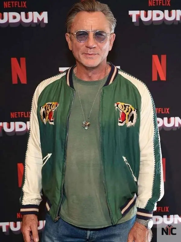 Daniel Craig Tudum 2025 Bomber Jacket NYC Jackets