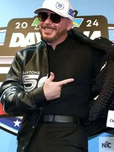 Daytona 500 Pitbull Black Leather Jacket NYC Jackets