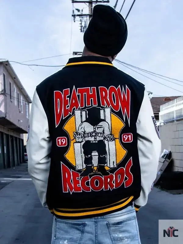 Death Row Records Wool Bomber Jacket NYC Jackets