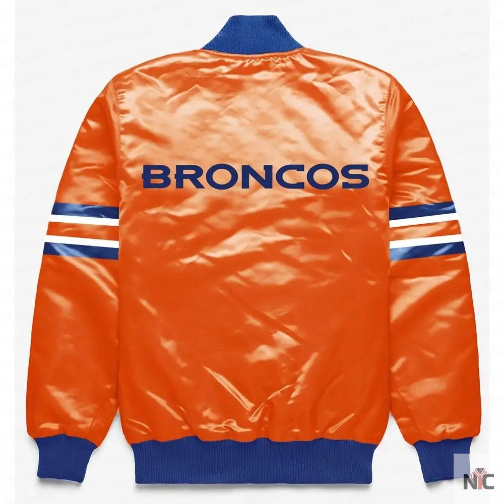 Denver Broncos Button Down Orange Jacket NYC Jackets