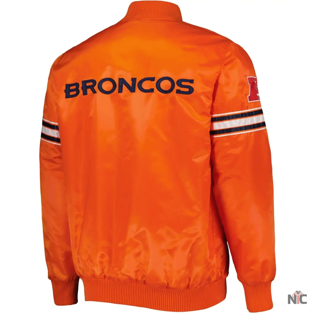 Denver Broncos Football Team Players Orange Varsity Jacket NYC Jackets