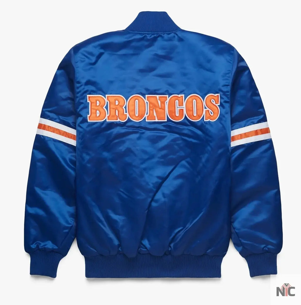 Denver Broncos Satin Varsity Jacket NYC Jackets