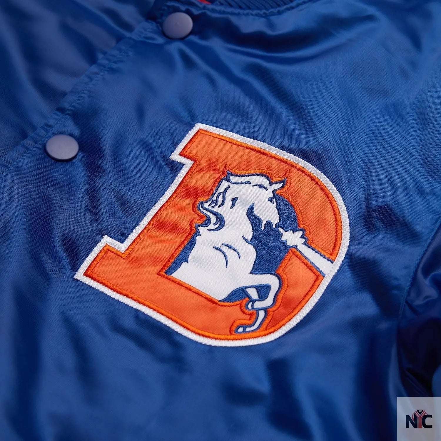 Denver Broncos Satin Varsity Jacket NYC Jackets