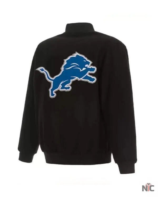 Detroit Lions Black Wool Jacket NYC Jackets