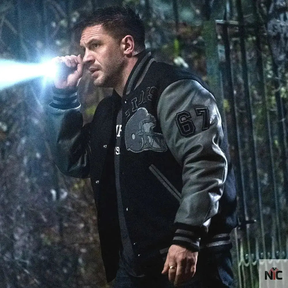 Detroit Lions Eddie Brock Venom 2 Varsity Jacket NYC Jackets