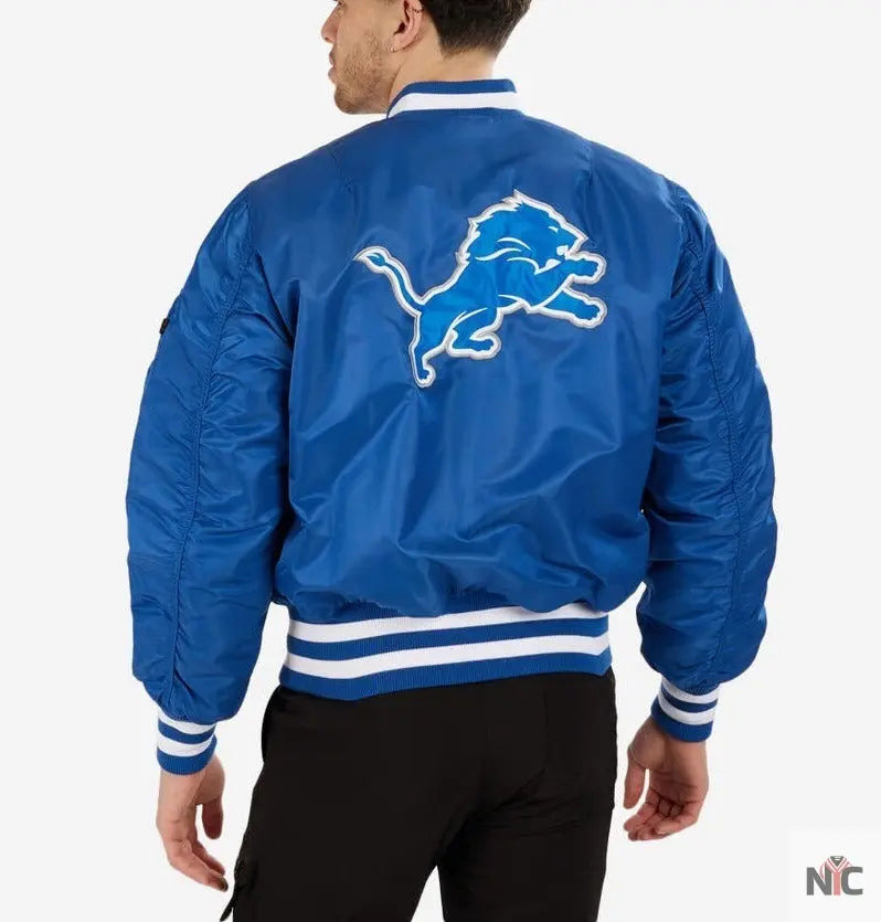 Detroit Lions Ma-1 Bomber Jacket NYC Jackets