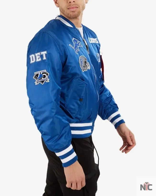 Detroit Lions Ma-1 Bomber Jacket NYC Jackets