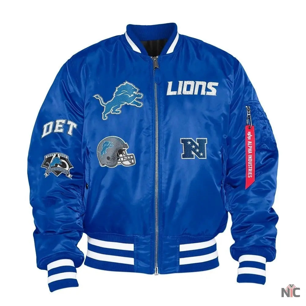 Detroit Lions Ma-1 Bomber Jacket NYC Jackets