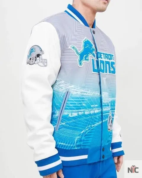 Detroit Lions Remix Wool Varsity Jacket NYC Jackets