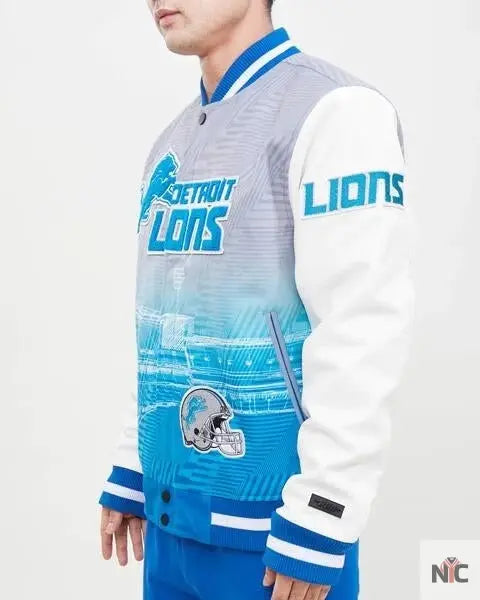 Detroit Lions Remix Wool Varsity Jacket NYC Jackets
