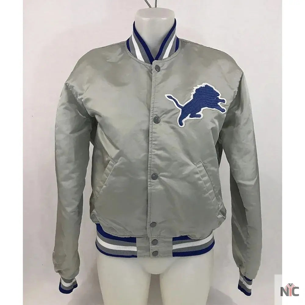 Detroit Lions Satin Jacket NYC Jackets
