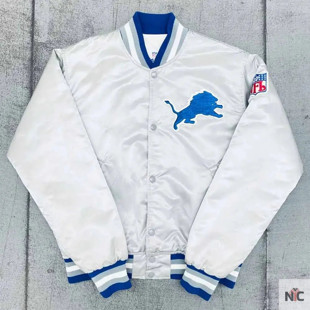 Detroit Lions Satin Jacket NYC Jackets