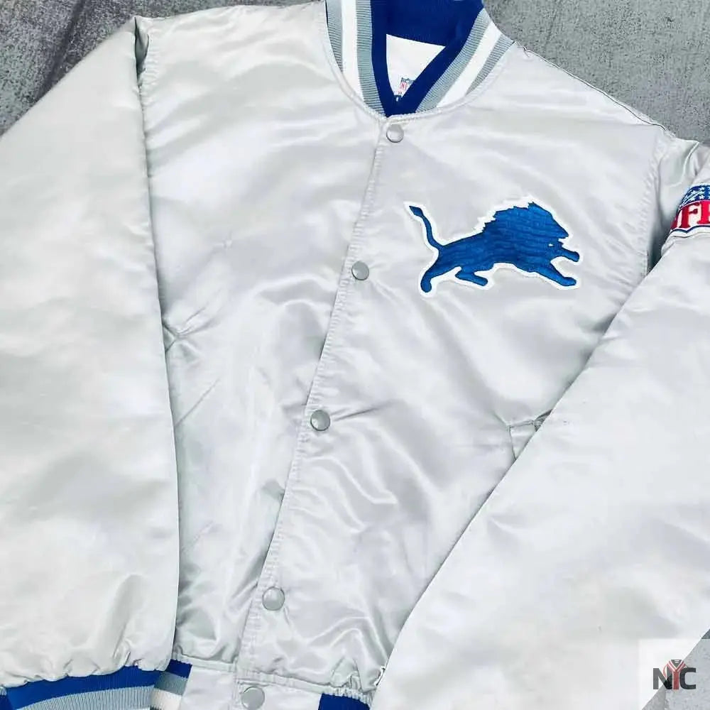 Detroit Lions Satin Jacket NYC Jackets