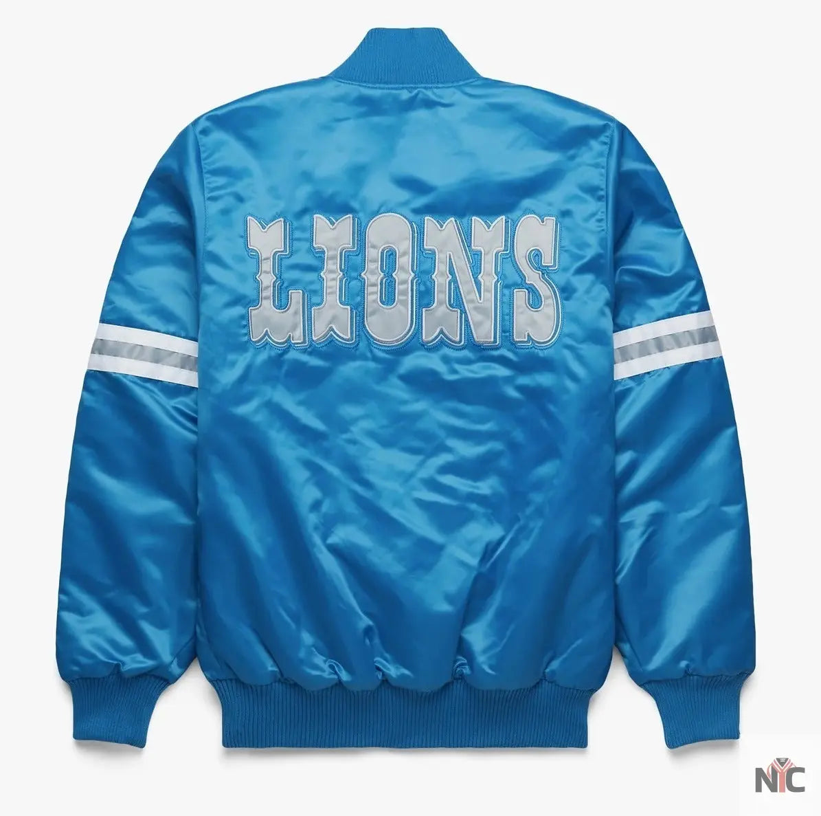 Detroit Lions Satin Varsity Jacket NYC Jackets