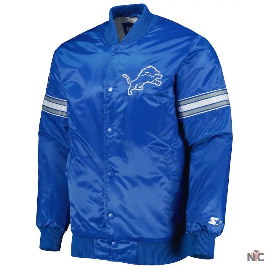 Detroit Lions Starter The Pick and Roll Full-Snap Jacket NYC Jackets